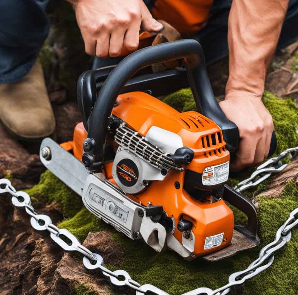 how to replace a chainsaw chain